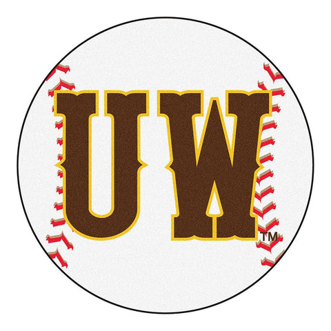 Wyoming Cowboys Ncaa "baseball" Round Floor Mat (29")