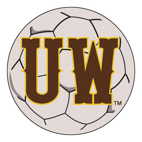 Wyoming Cowboys Ncaa Soccer Ball Round Floor Mat (29")