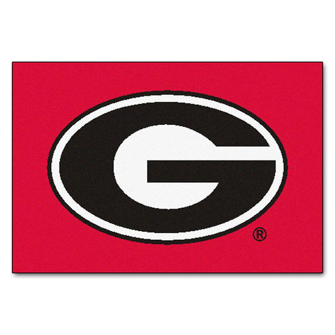 Georgia Bulldogs Ncaa "starter" Floor Mat (20"x30") G Logo On Red