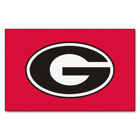 Georgia Bulldogs Ncaa "ulti-mat" Floor Mat (5x8') G Logo On Red