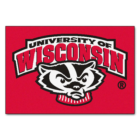 Wisconsin Badgers Ncaa "starter" Floor Mat (20"x30") Badger Logo