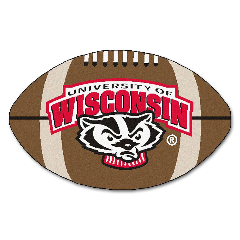 Wisconsin Badgers Ncaa "football" Floor Mat (22"x35") Badger Logo