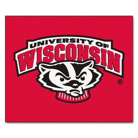 Wisconsin Badgers Ncaa "tailgater" Floor Mat (5'x6') Badger Logo