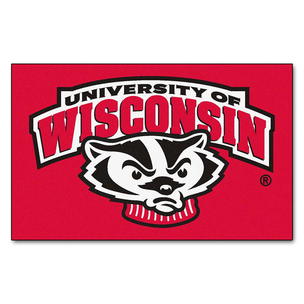 Wisconsin Badgers Ncaa "ulti-mat" Floor Mat (5x8') Badger Logo