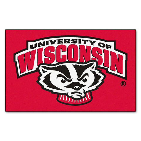 Wisconsin Badgers Ncaa "ulti-mat" Floor Mat (5x8') Badger Logo