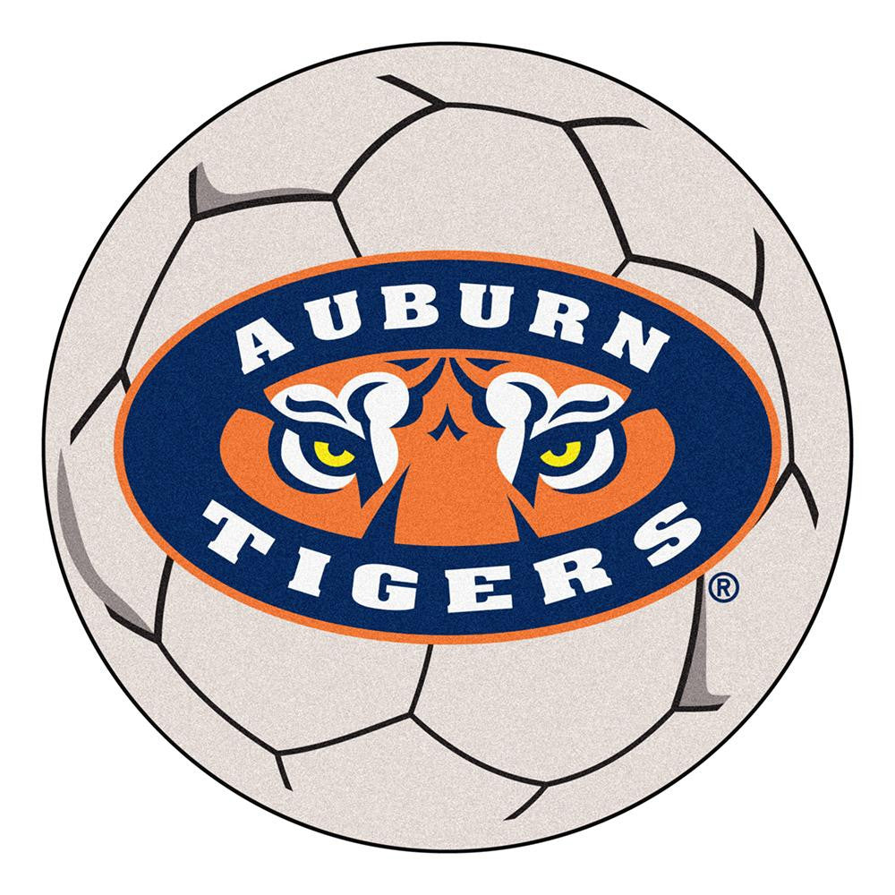 Auburn Tigers Ncaa "soccer Ball" Round Floor Mat (29") Tiger Eye