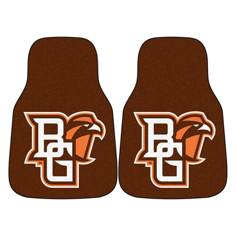 Bowling Green Falcons Ncaa 2-piece Printed Carpet Car Mats (18x27)