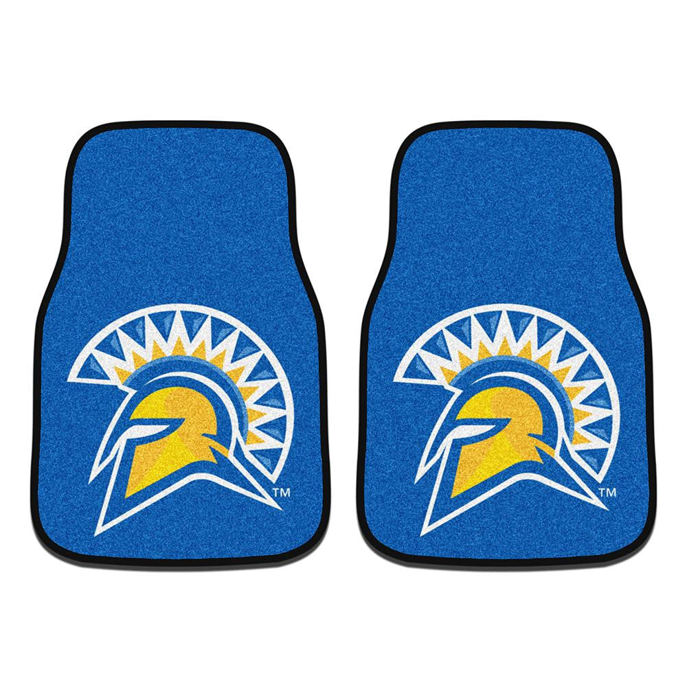 San Jose State Spartans Ncaa 2-piece Printed Carpet Car Mats (18x27)