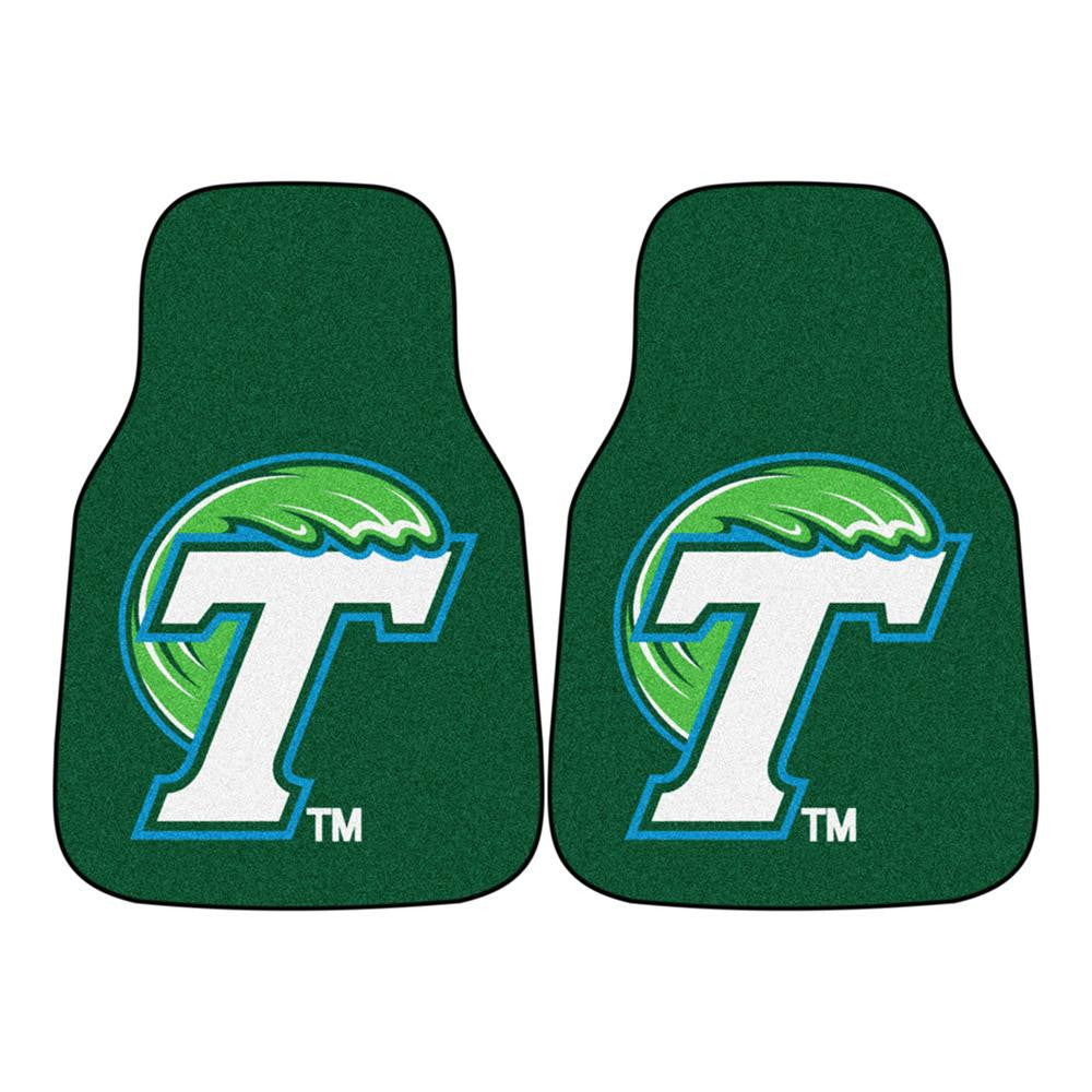 Tulane Green Wave Ncaa Car Floor Mats (2 Front)