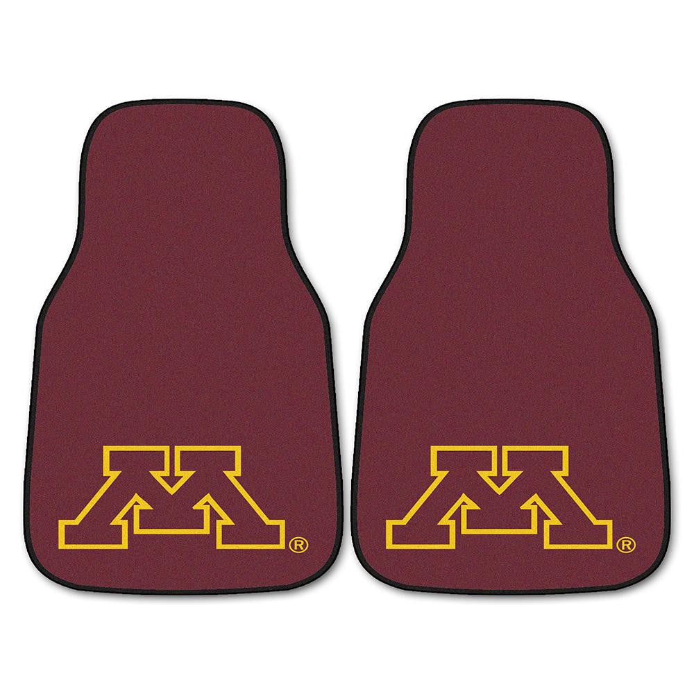 Minnesota Golden Gophers Ncaa 2-piece Printed Carpet Car Mats (18x27)