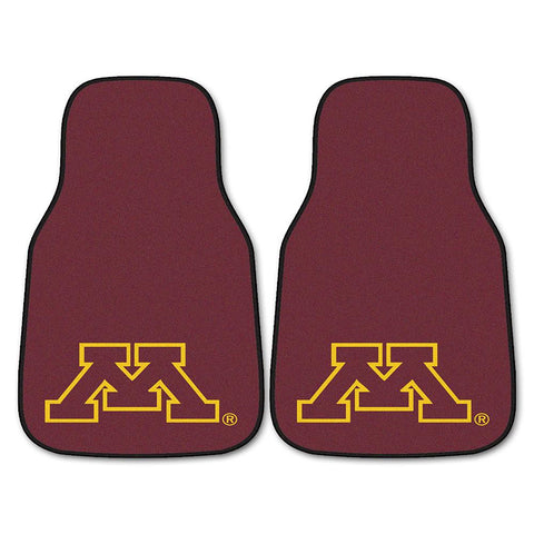 Minnesota Golden Gophers Ncaa 2-piece Printed Carpet Car Mats (18x27)