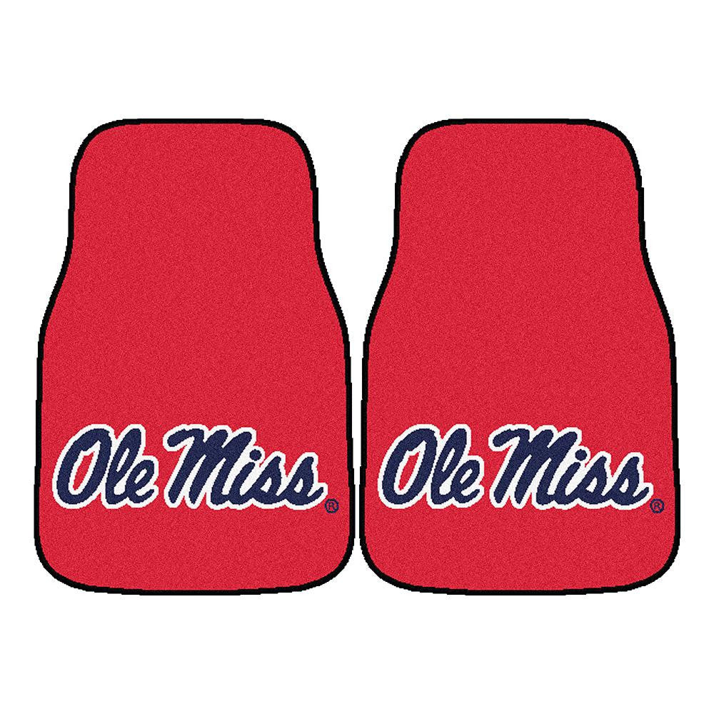 Mississippi Rebels Ncaa Car Floor Mats (2 Front) Ole Miss Logo