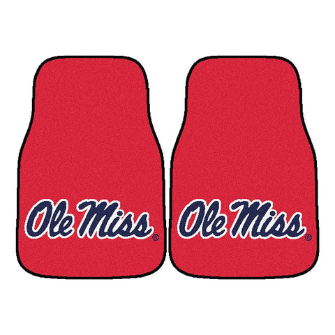 Mississippi Rebels Ncaa Car Floor Mats (2 Front) Ole Miss Logo