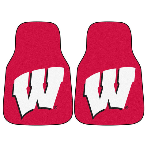 Wisconsin Badgers Ncaa Car Floor Mats (2 Front) W Logo