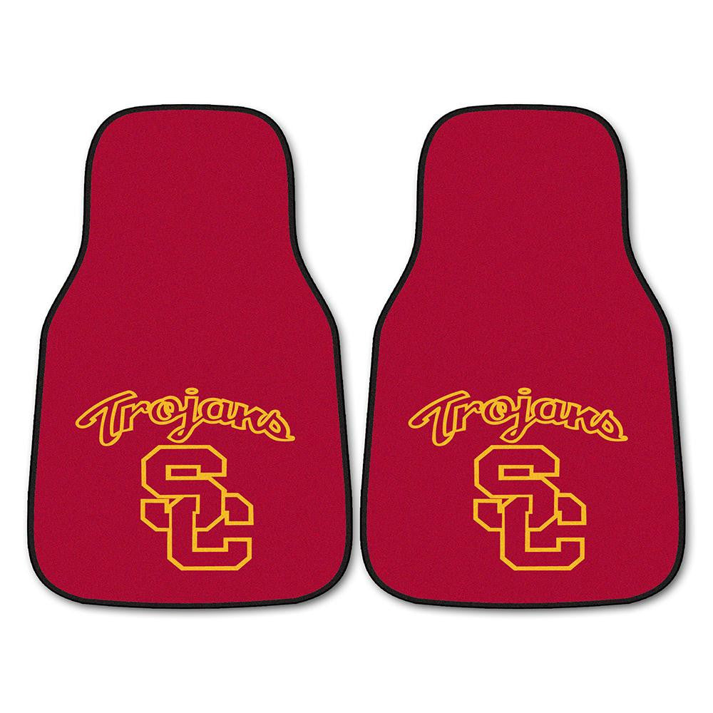 Usc Trojans Ncaa Car Floor Mats (2 Front)