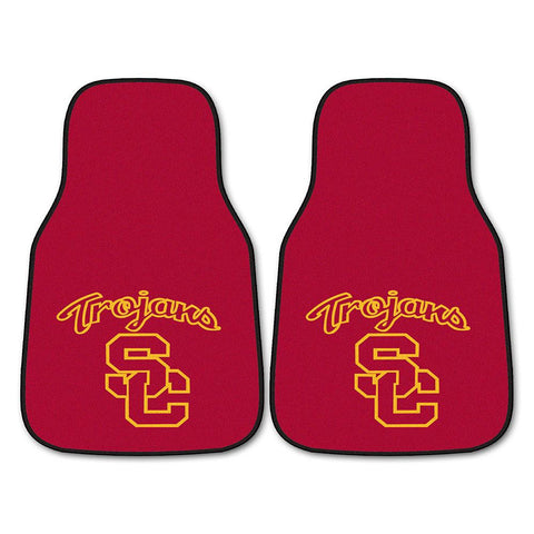 Usc Trojans Ncaa Car Floor Mats (2 Front)