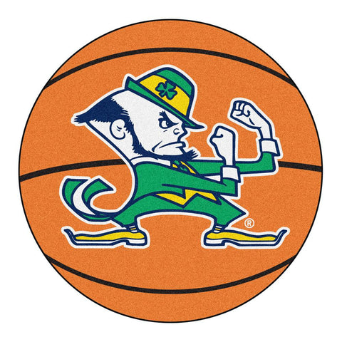 Notre Dame Fighting Irish Ncaa "basketball" Round Floor Mat (29") Fighting Irish Logo