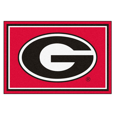 Georgia Bulldogs Ncaa Floor Rug (60"x96") G Logo On Red