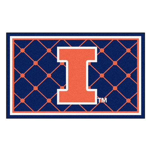Illinois Fighting Illini Ncaa Floor Rug (4'x6')