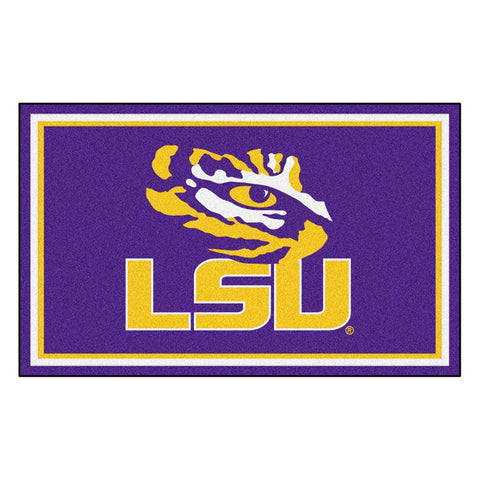 Louisiana State Fightin Tigers Ncaa Floor Rug (4'x6') Lsu Logo