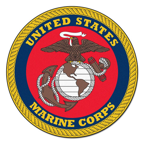 Us Marines Armed Forces 44in Round Mat