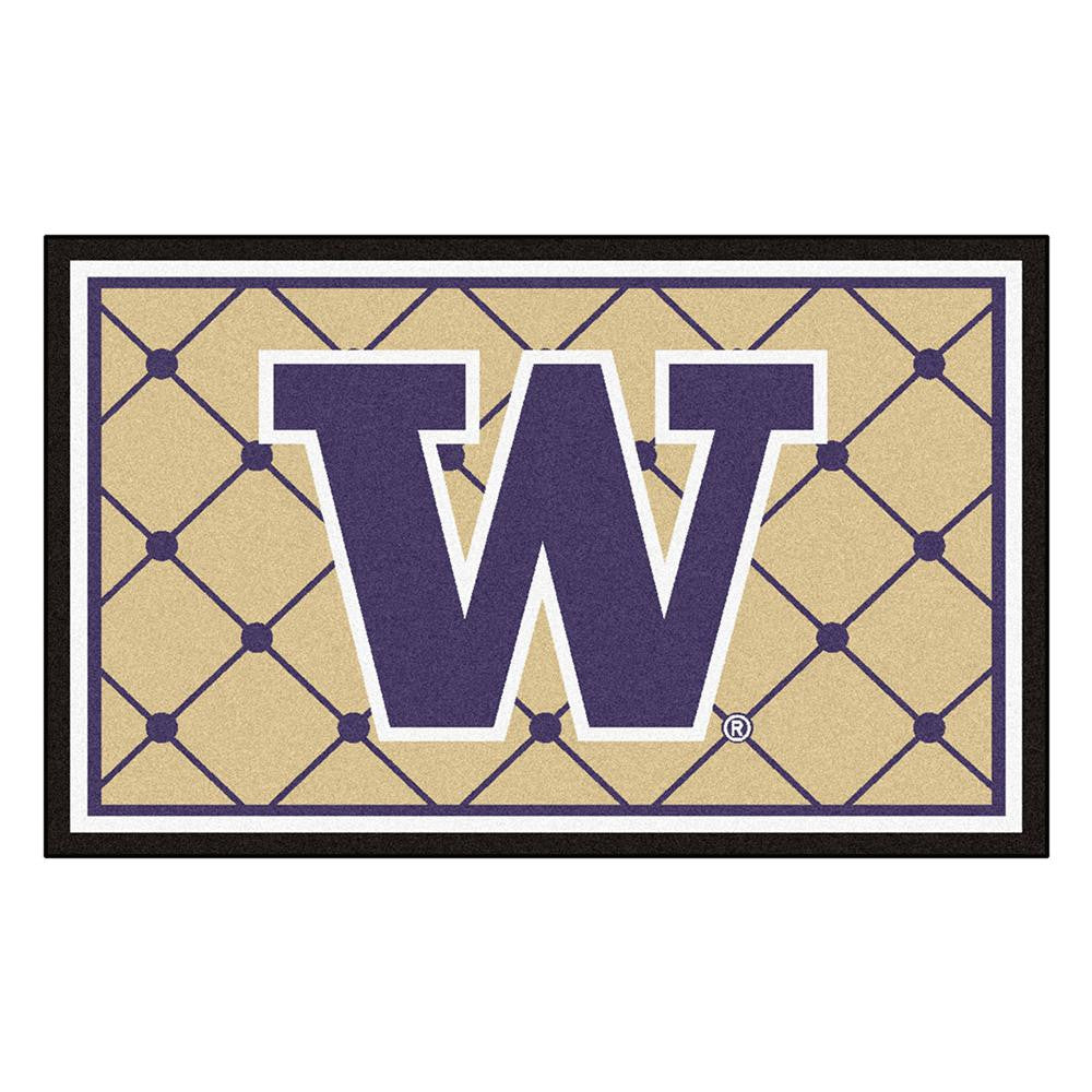 Washington Huskies Ncaa Floor Rug (4'x6')