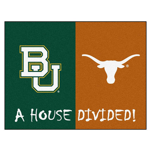 House Divided: Baylor - Texas Ncaa House Divided Nfl "all-star" Floor Mat (34"x45")