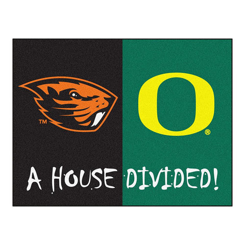 Oregon Ducks-oregon State Beavers Ncaa House Divided Ncaa "all-star" Floor Mat (34"x45")