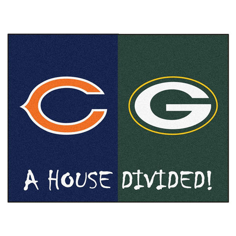 Chicago Bears - Green Bay Packers House Divided NFL All-Star Floor Mat (34x45)