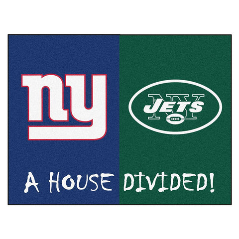 NY Giants - NY Jets House Divided NFL All-Star Floor Mat (34x45)