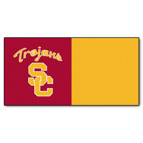 Usc Trojans Ncaa Team Logo Carpet Tiles