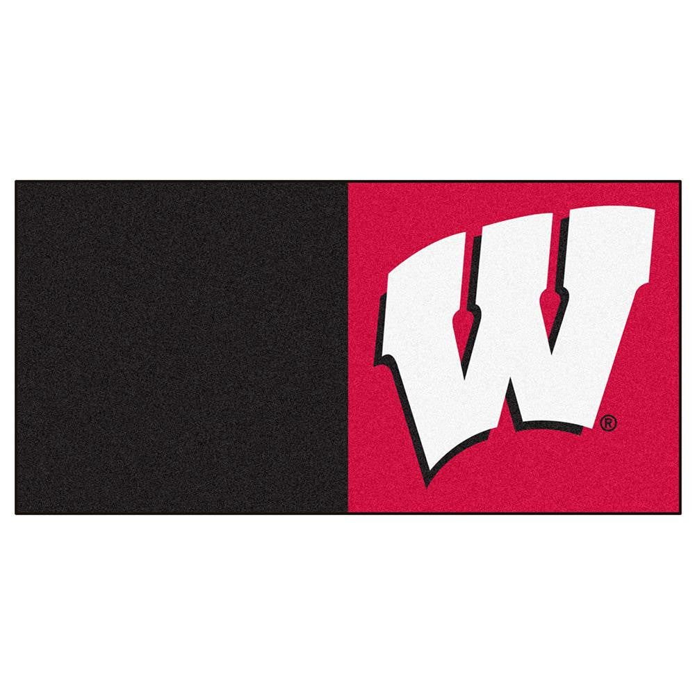 Wisconsin Badgers Ncaa Team Logo Carpet Tiles