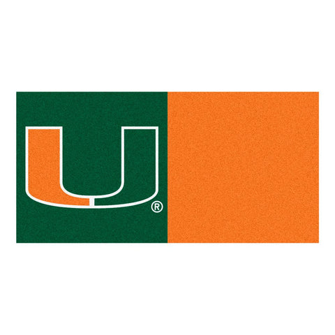 Miami Hurricanes Ncaa Team Logo Carpet Tiles