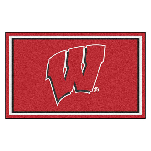 Wisconsin Badgers Ncaa 4x6 Rug (46"x72")