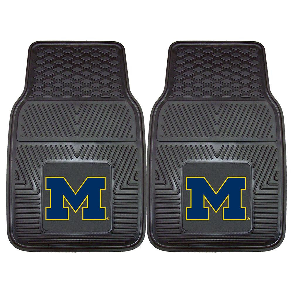 Michigan Wolverines Ncaa Heavy Duty 2-piece Vinyl Car Mats (18"x27")