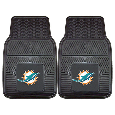 Miami Dolphins NFL Heavy Duty 2-Piece Vinyl Car Mats (18x27)