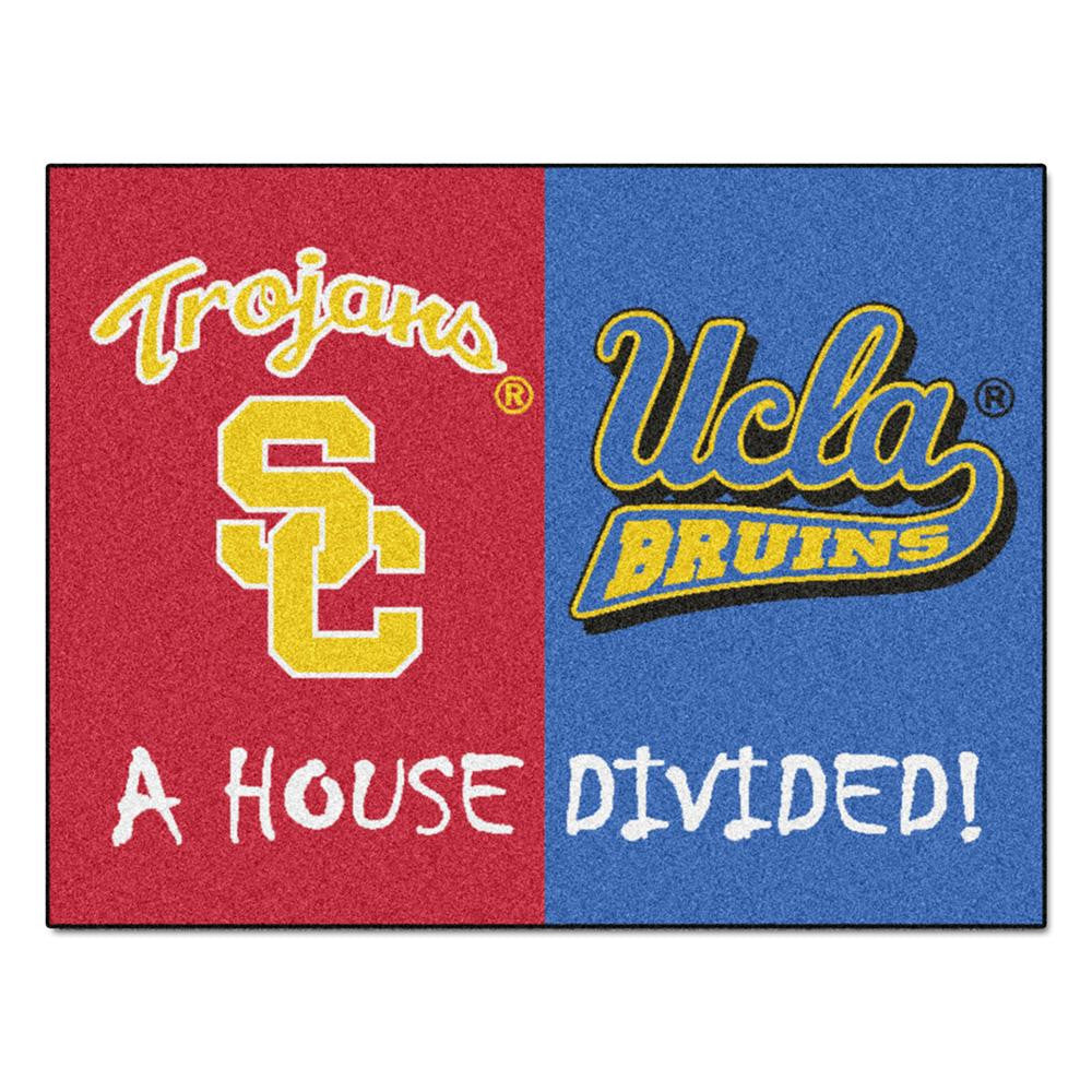 Usc Trojans - Ucla Bruins House Divided Ncaa "all-star" Floor Mat (34"x45")