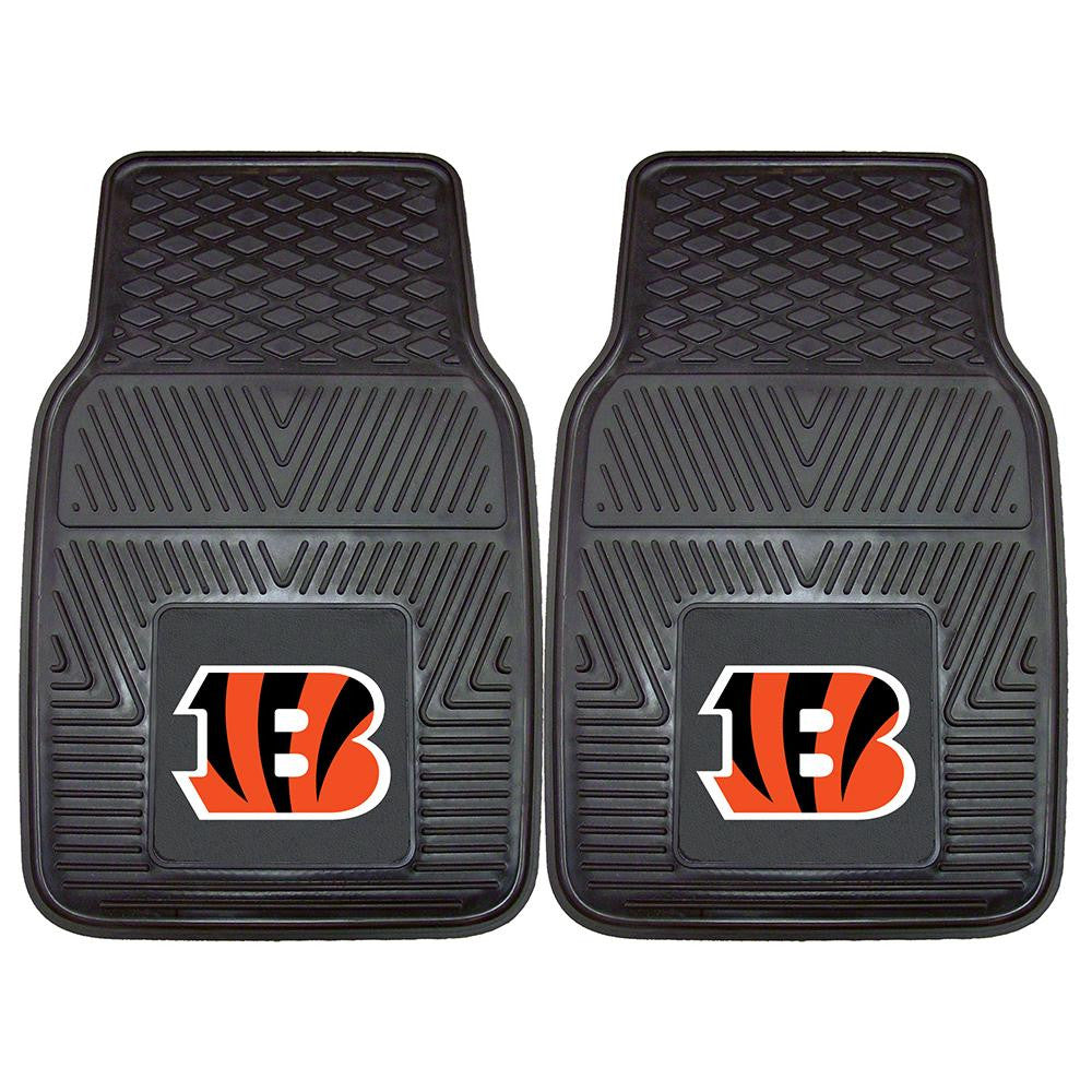 Cincinnati Bengals NFL Heavy Duty 2-Piece Vinyl Car Mats (18x27)