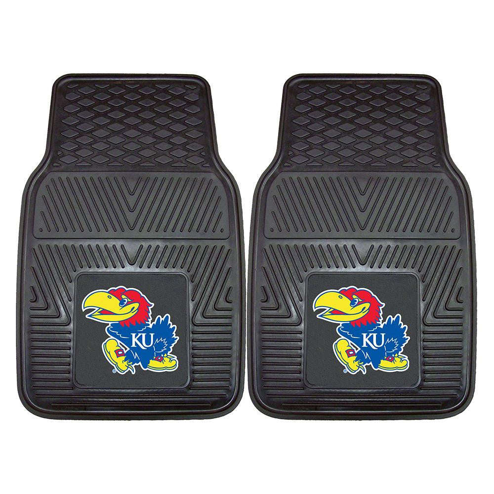 Kansas Jayhawks Ncaa Heavy Duty 2-piece Vinyl Car Mats (18"x27")