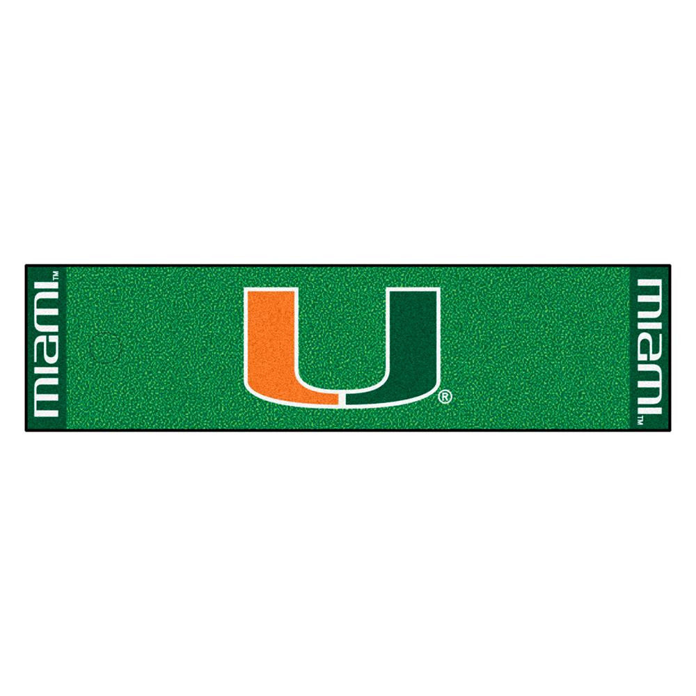 Miami Hurricanes Ncaa Putting Green Runner (18"x72")