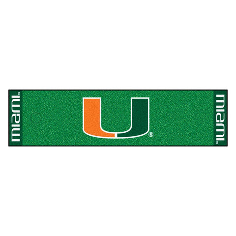 Miami Hurricanes Ncaa Putting Green Runner (18"x72")