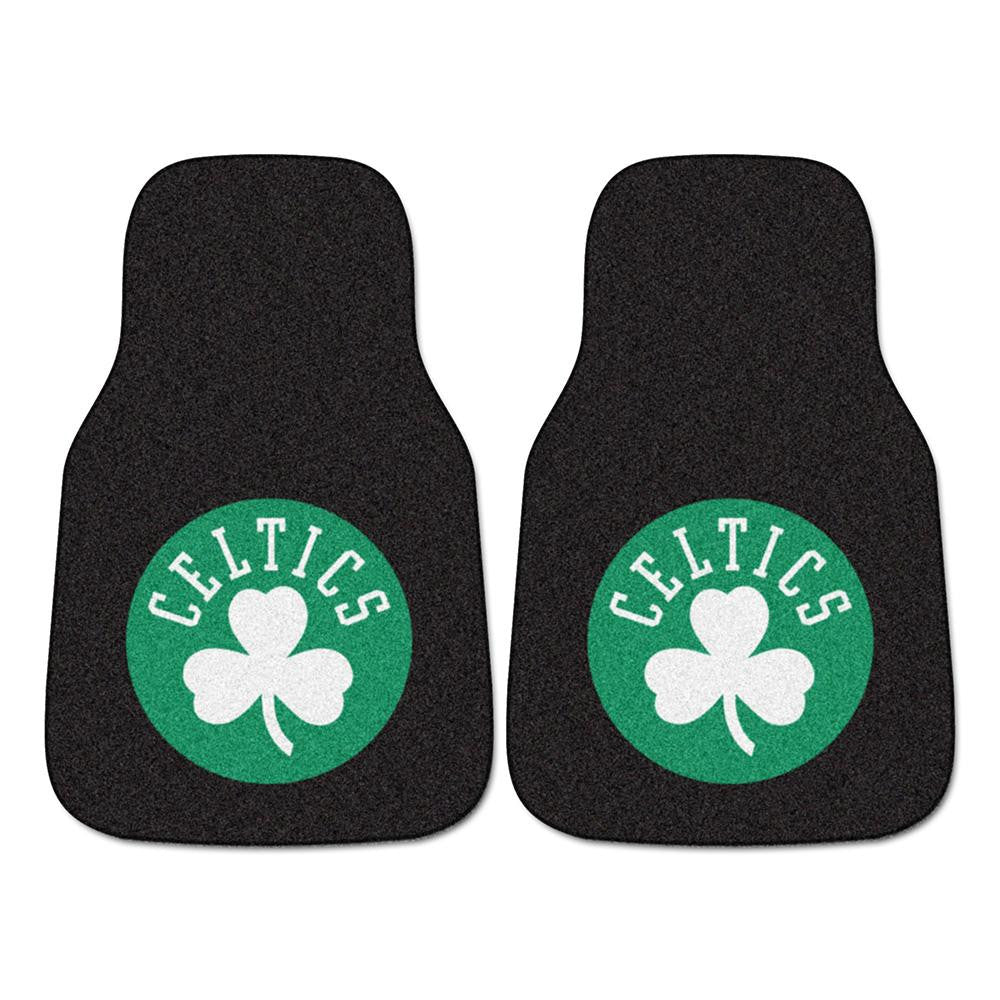 Boston Celtics NBA 2-Piece Printed Carpet Car Mats (18x27)