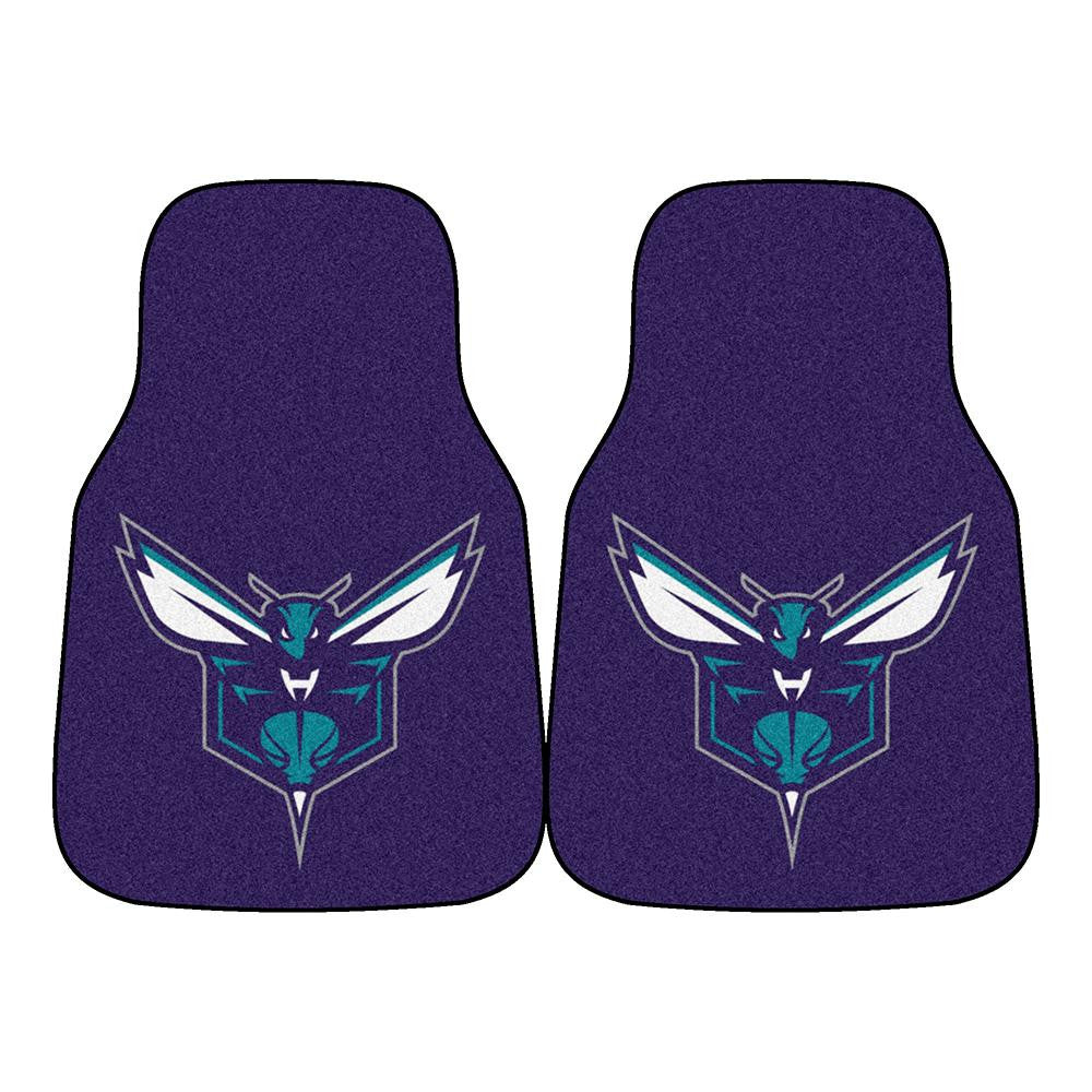 Charlotte Bobcats NBA 2-Piece Printed Carpet Car Mats (18x27)