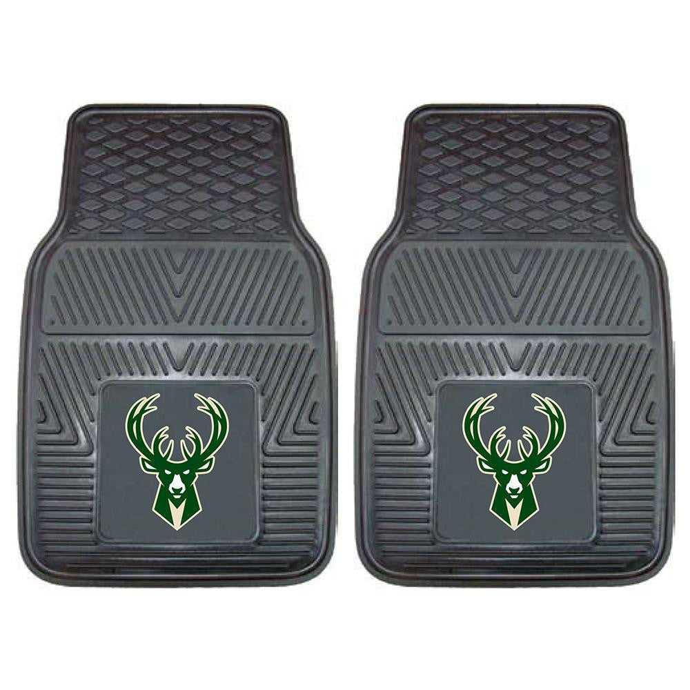 Milwaukee Bucks NBA Heavy Duty 2-Piece Vinyl Car Mats (18x27)