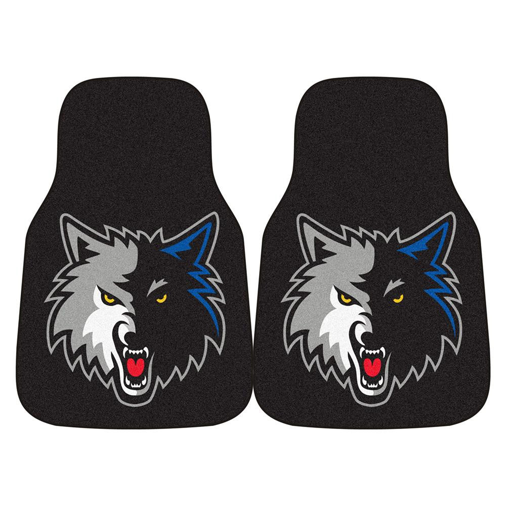 Minnesota Timberwolves NBA 2-Piece Printed Carpet Car Mats (18x27)