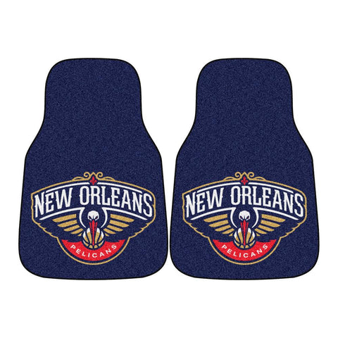 New Orleans Pelicans NBA 2-Piece Printed Carpet Car Mats (18x27)