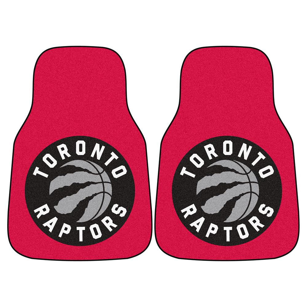 Toronto Raptors NBA 2-Piece Printed Carpet Car Mats (18x27)