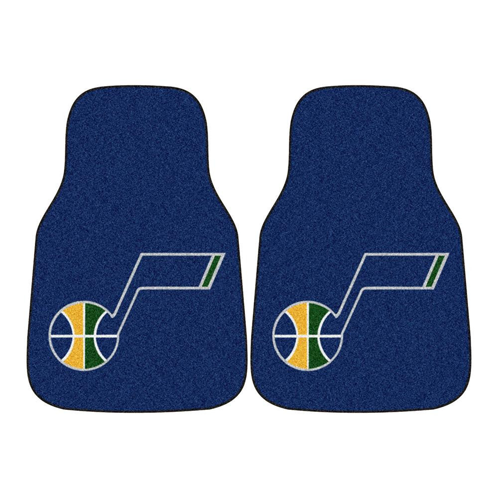 Utah Jazz NBA 2-Piece Printed Carpet Car Mats (18x27)