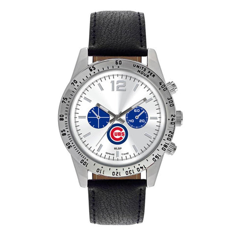 Chicago Cubs Mlb Mens "letterman Series" Quartz Analog Watch