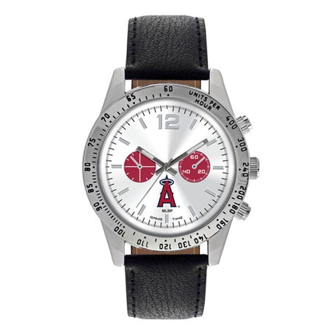 Los Angeles Angels Mlb Mens "letterman Series" Quartz Analog Watch